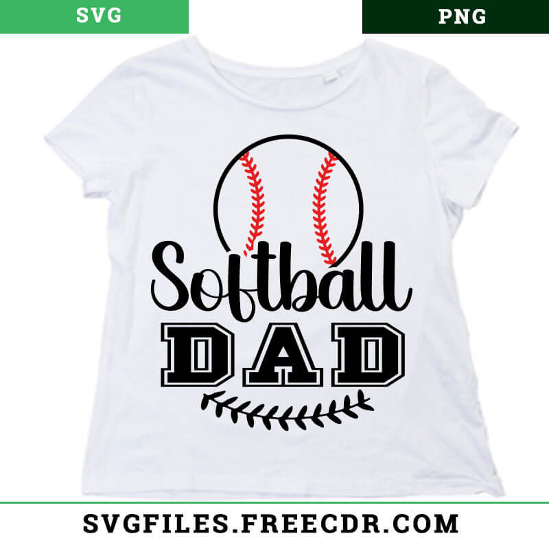 Softball Dad Svg Free For Cricut