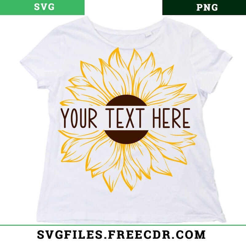 Split Sunflower Svg Free