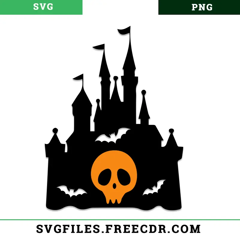 Free Disney Castle Halloween SVG