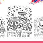 13+ Free february coloring pages PDF Printables
