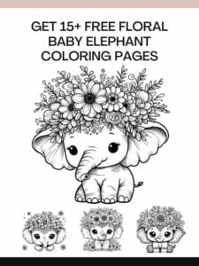 free-floral-baby-elephant-coloring-pages